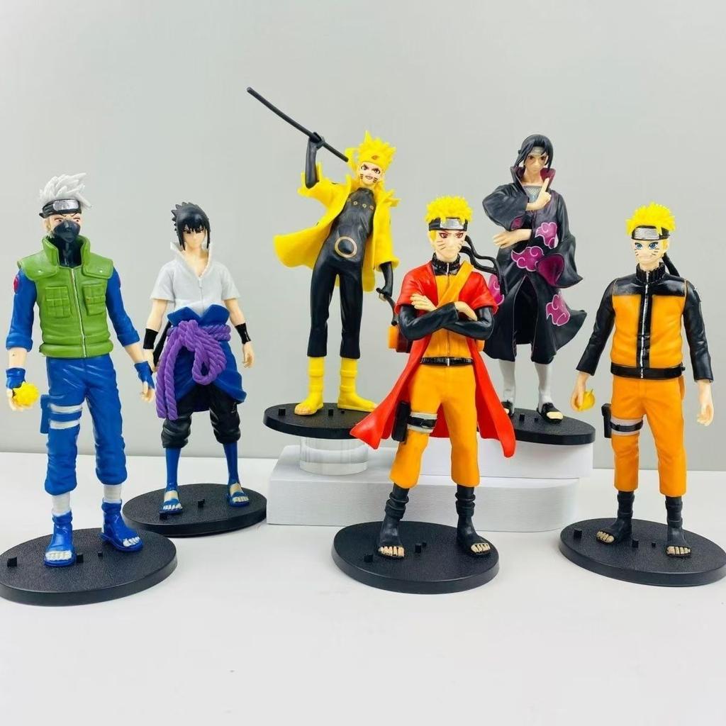 6Pcs/Set Anime Naruto Kakashi Sasuke Uchiha Itachi Action Figural Cartoon Model PVC Desktop Decoration Kids Toys Doll Gift