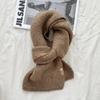 Fashion Cashmere Scarf Winter Warm Thick Comfortable Velvet Convenient Scarf Outdoor Keep Warm Solid Color Simple Scarf