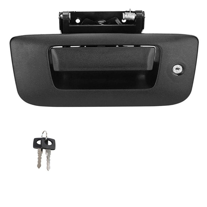 WO-Tailgate Handle Bezel Lock With Keys Accessories For Silverado And For GMC Sierra 2007-2014 22755305 17802393 чёрный