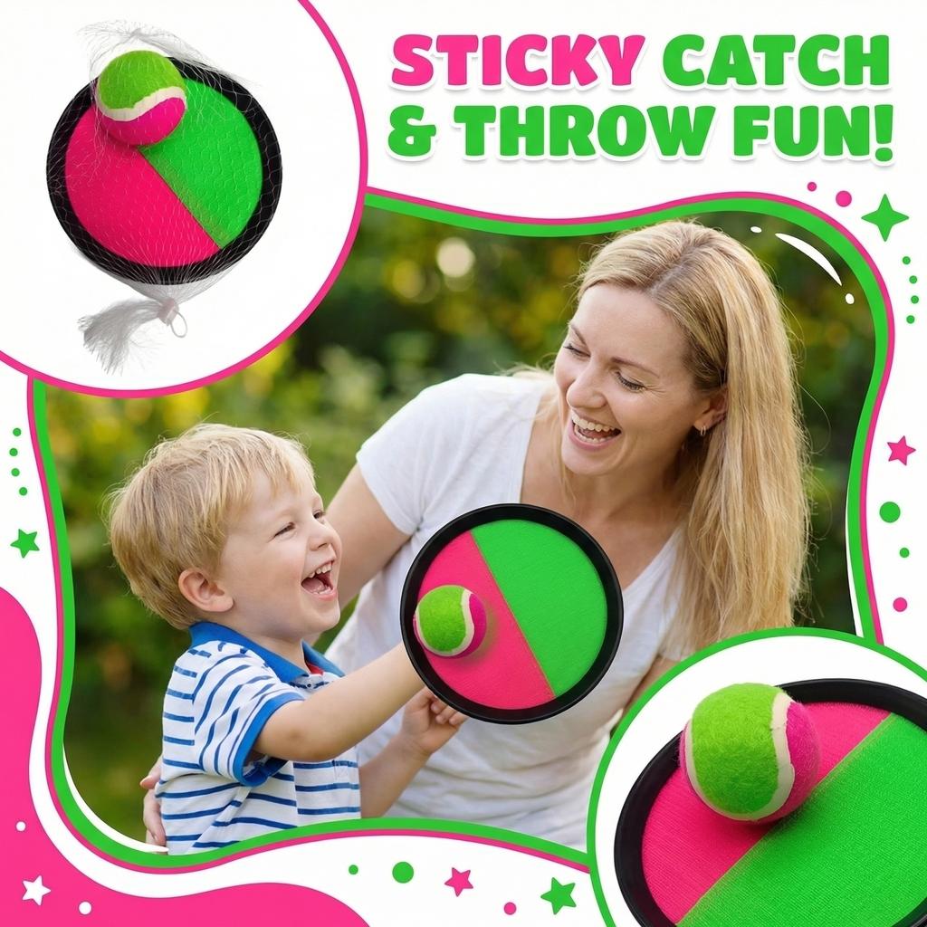 Sticky Ball Toys, Sticky Rackets, Indoor And Outdoor Parent-child Interactive Sports, Throwing And Catching Balls, Suction Cup Balls