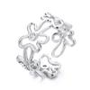 2026 Joint New Fanqi Flower-shaped Ring Fashionable Simple Open Women's Ring Fashionable Hollow Jewelry