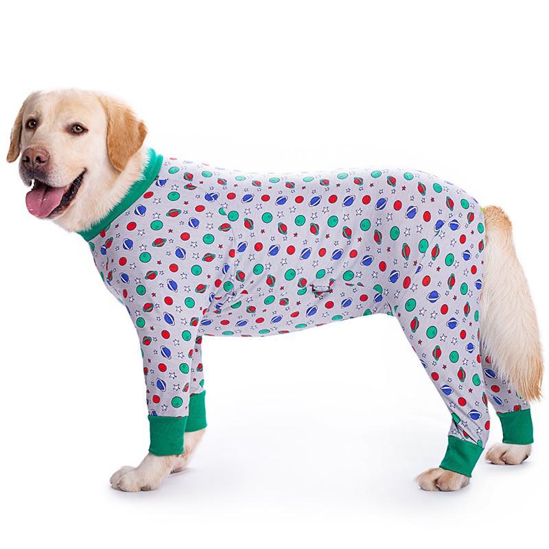 Large Dog Full-Body Jumpsuit Golden Retriever Labradoodle Samoyed Cotton Pet Apparel Lightweight Belly Protection