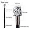 Silver Resin Skull Head Walking Cane Fashion Decorative Steel Walking Stick Gentleman Elegant Cosplay Cane Knob Crosier 92cm