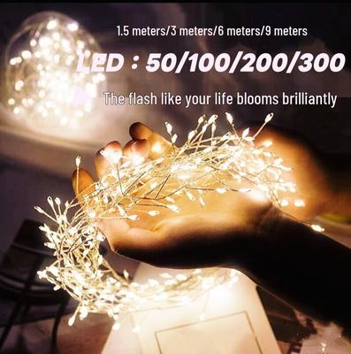 Firecracker LED Copper String Lights for Christmas and Holiday Indoor Decoration