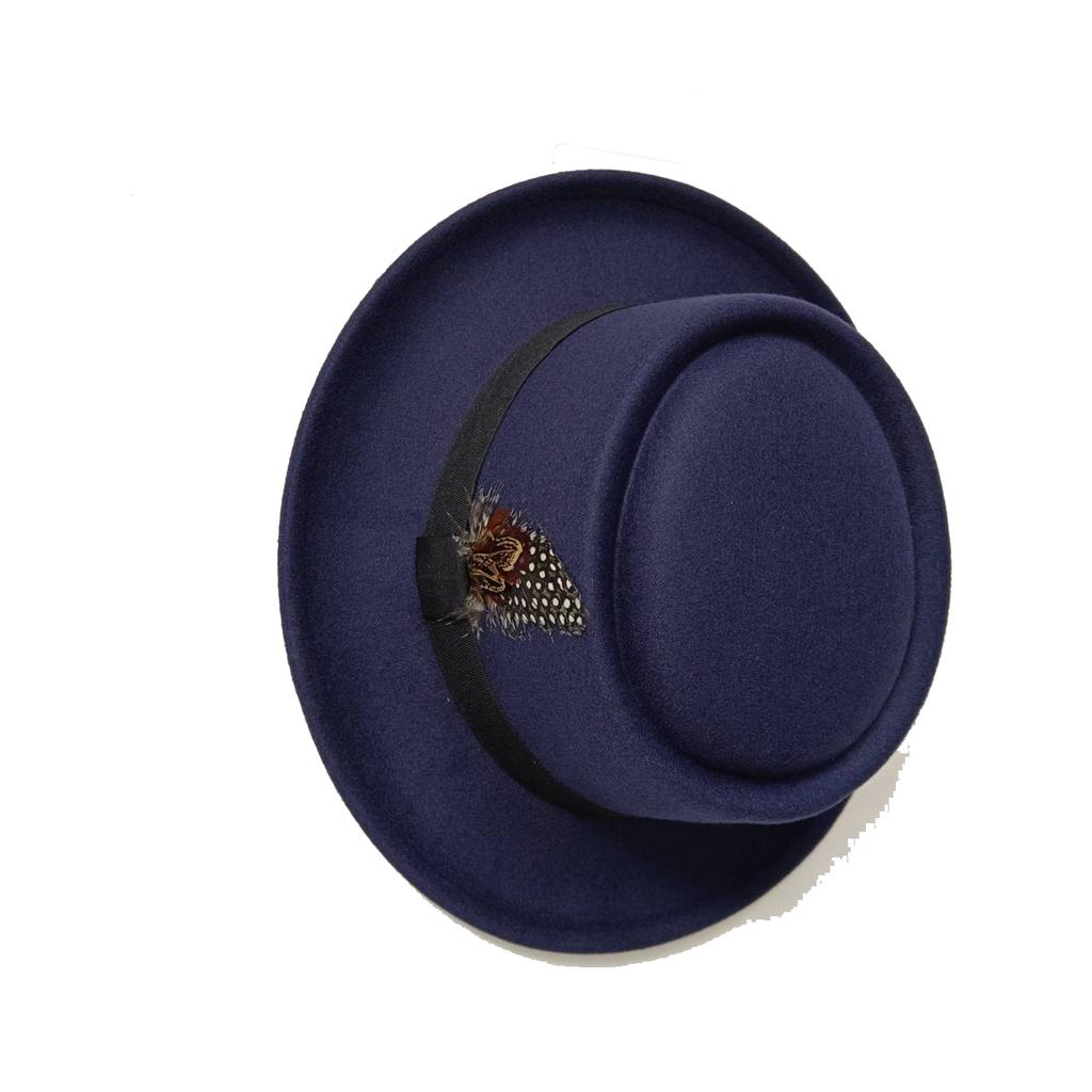 Pork Pie Hat Men's Wide Brimmed Fedora Black Hat Hamburg Hat Jazz Ribbon Y2K Panama Black Gang Hat Gentleman Sombrero Hombre