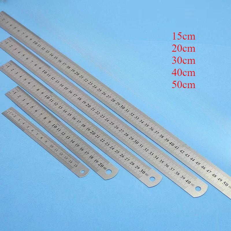 

5Pcs Quilting Metal Rulers Stainless Steel Straight Ruler 15/20/30/40/50cm Measuring Ruler Precision Double Sided for Sewing Art