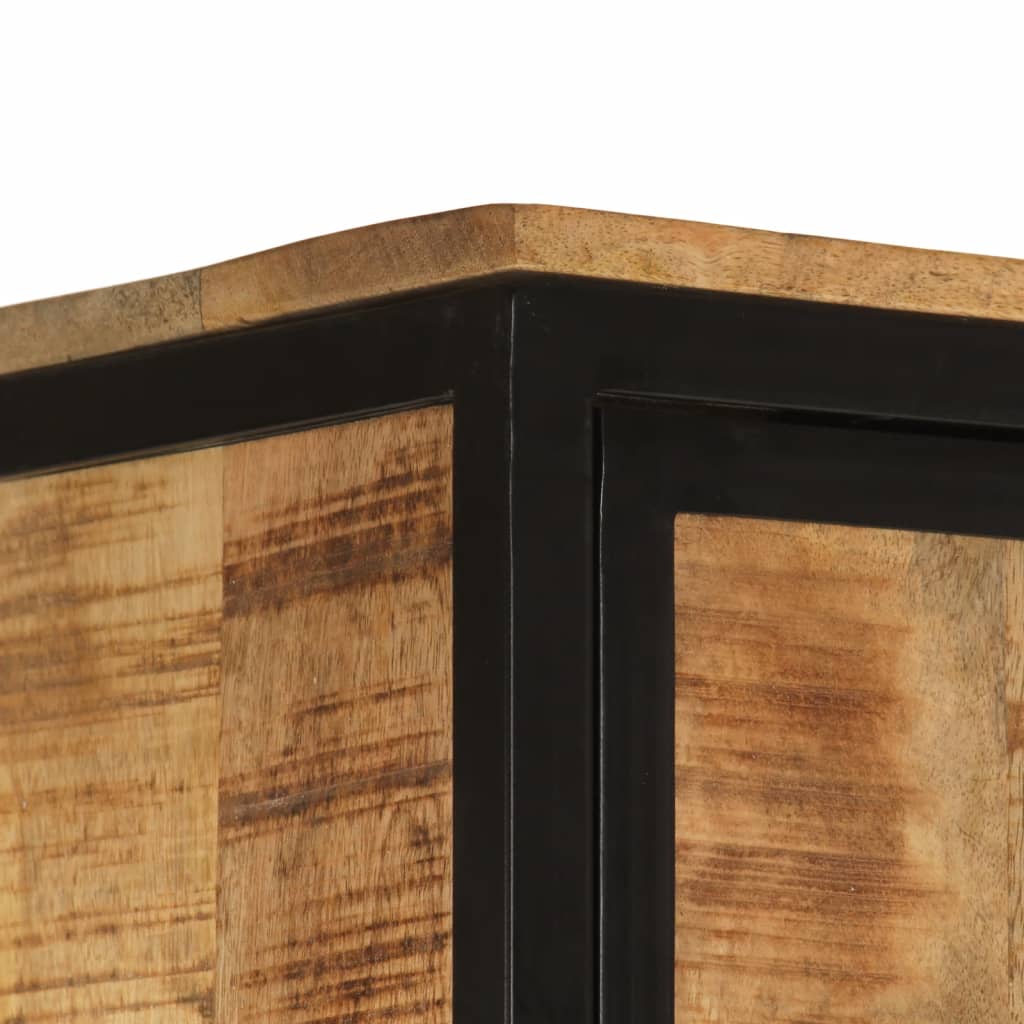 Bathroom Cabinet 40x27x180 cm Iron and Solid Mango Wood