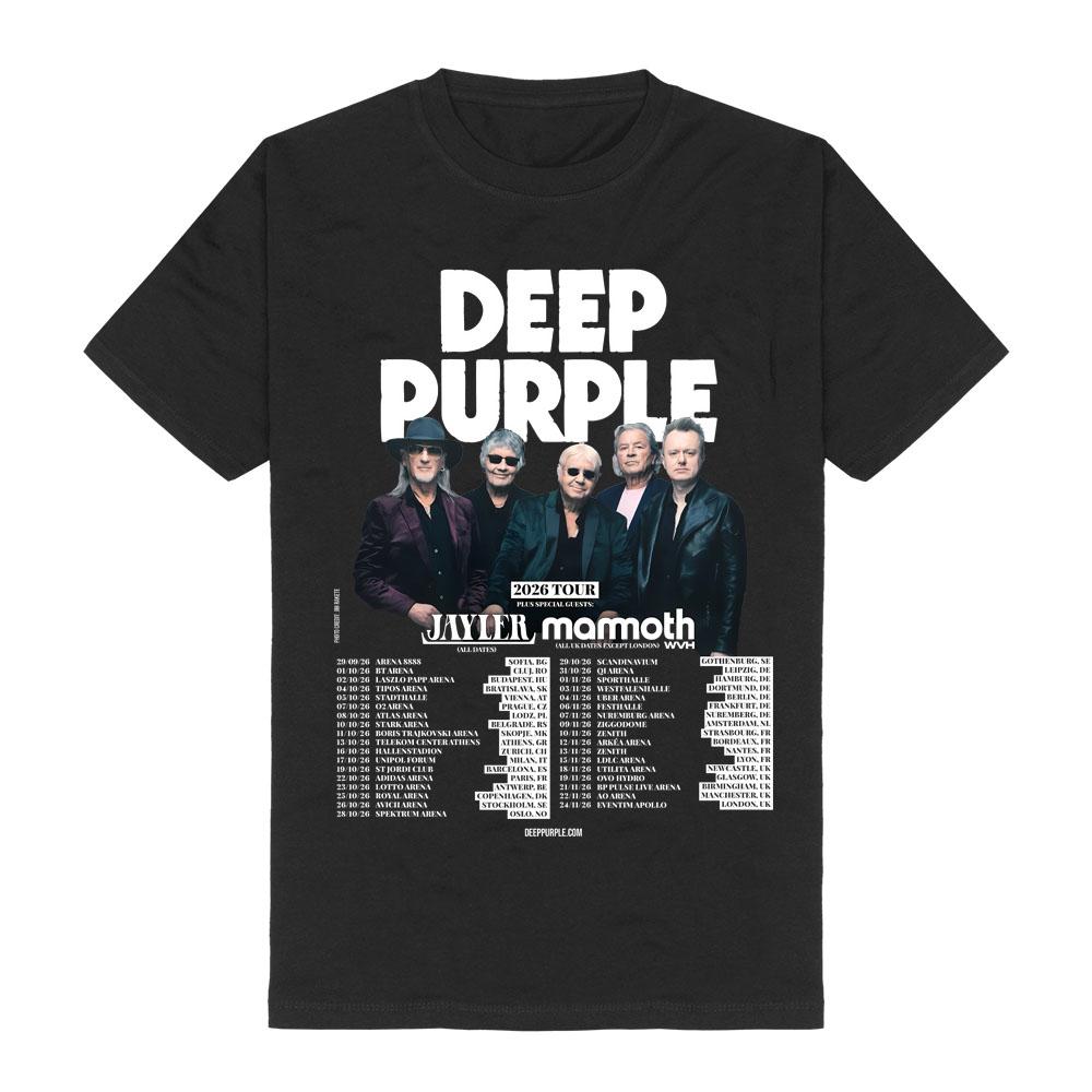Deep Purple Band 2026 Tour T-Shirt Vintage Band Tee Amerikanischer Streetwear Live Auftritt Outfit Rundhals Baumwolle Aldult Unisex