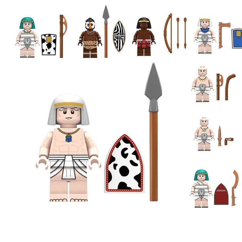 Children's Assembly Toy Intelligent And Educational Egyptian Spear Infantry Pharaoh Guard Building Blocks