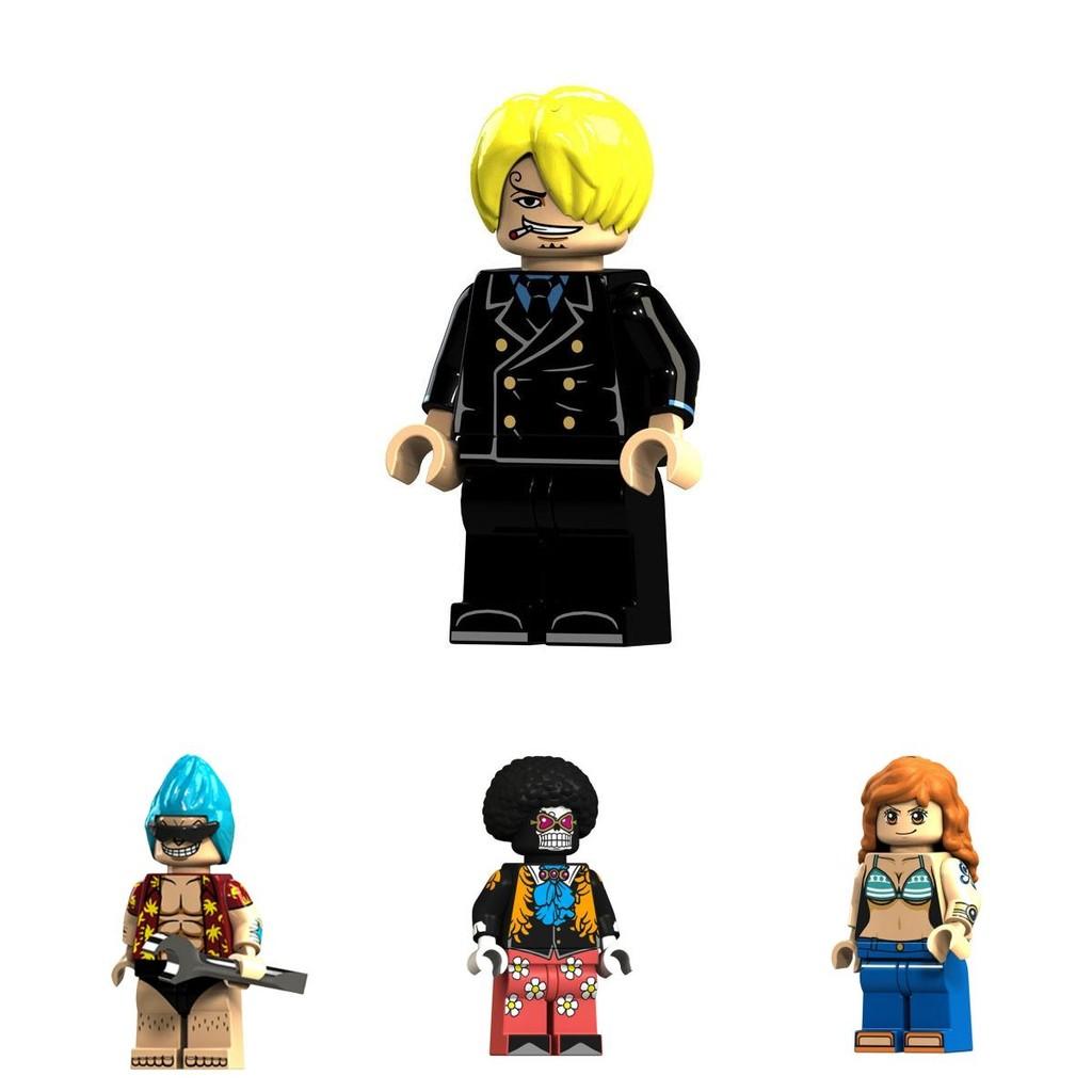 Set Of 15 One Piece Pirate Building Blocks Chopper Luffy Zoro Robin Franky And More!