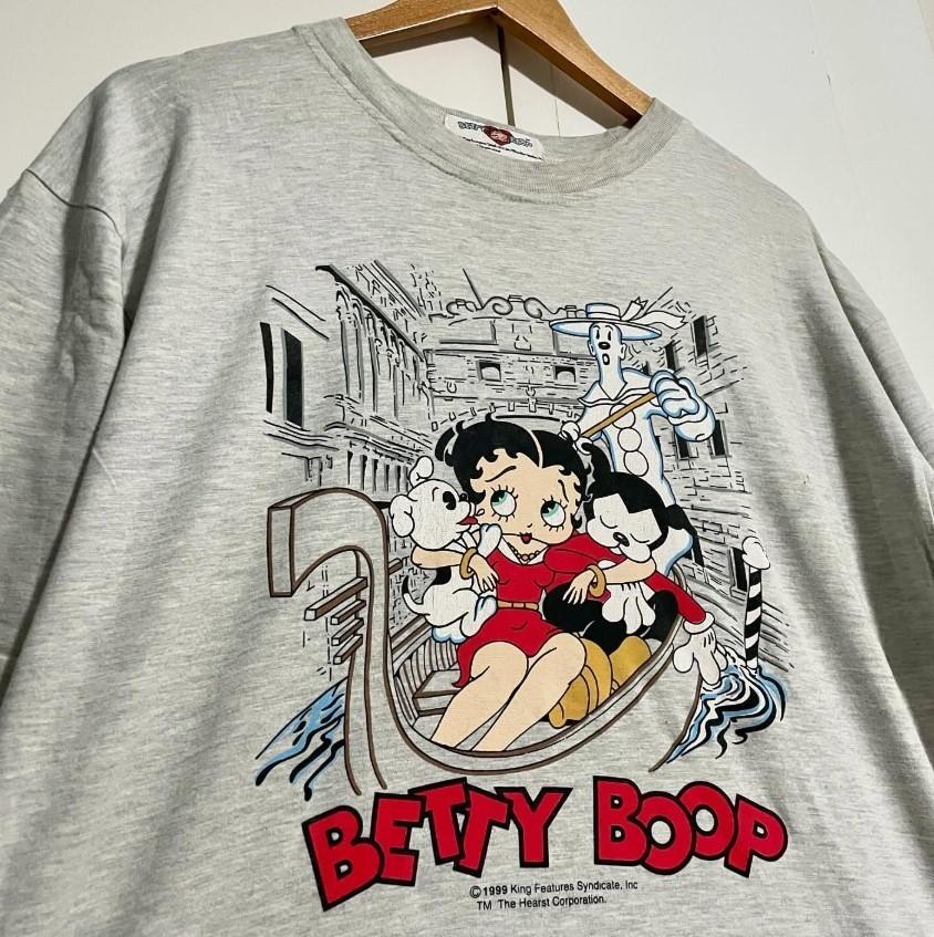 1999 Betty Boop Спортивно-серая Футболка Репринт Подарок Фанатам Размер S-4XL Унисекс Футболка M