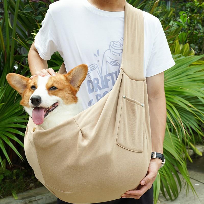 Small and medium-sized pet cat and dog leash, suitable for outdoor trips. Breathable and waterproof. Large capacity dog walking bag.