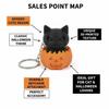 3D Decompression Pumpkin Witch Cat Toy Pendant with Keychain