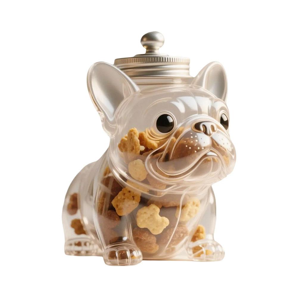 Cute Transparent Dog Shape Glass Sealed Food Storage Container Multifunction Kitchen Proof-moisture Storage Jar With Lid