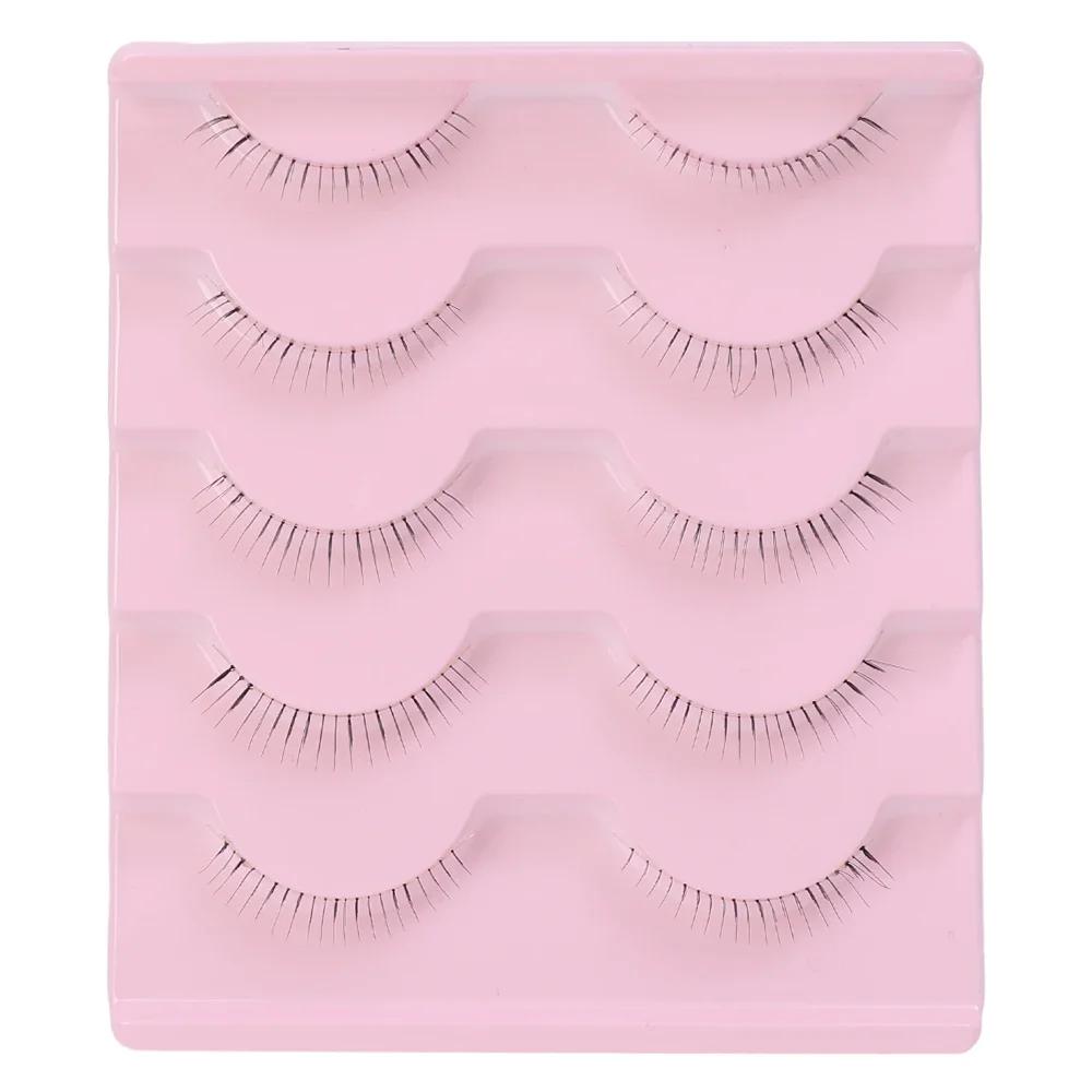 

5 пар нижних ресниц, набор натуральных манга под ресницами, мягкие нижние ресницы ручной работы, прозрачная полоса, нижние ресницы, инструменты для макияжа