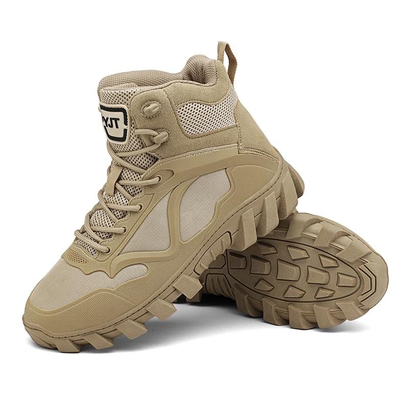 

Новые мужские ботинки Tooling Boots Desert Осень-зима Повседневная обувь для мужчин Персональная альпинистская износостойкая обувь для активного отдыха 46 песчаный