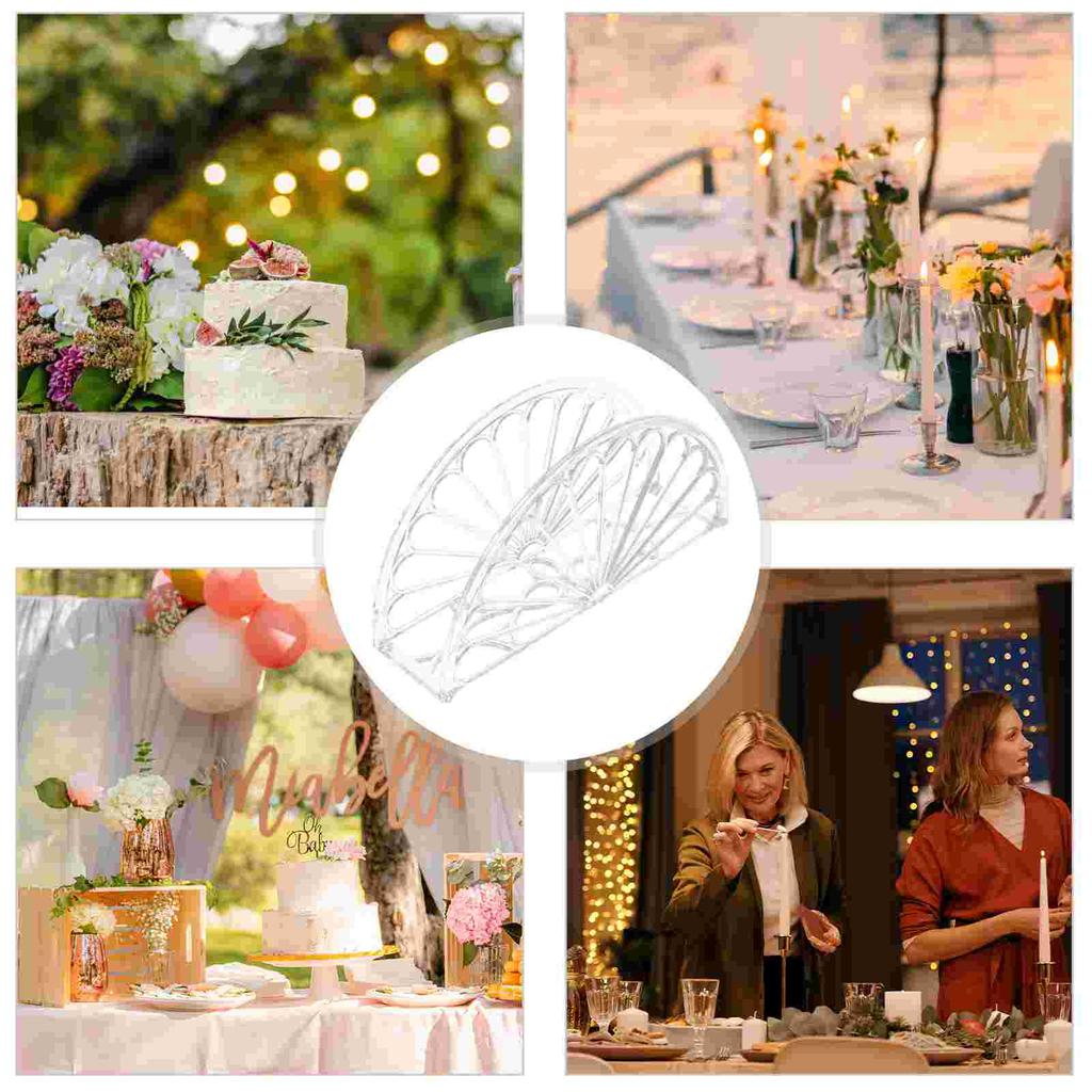 6 ks Držák na ubrousky ve tvaru pomerančového segmentu Dávkovač Ubrousek Domácí dekorace Průhledný Stolní Úložný box na papír