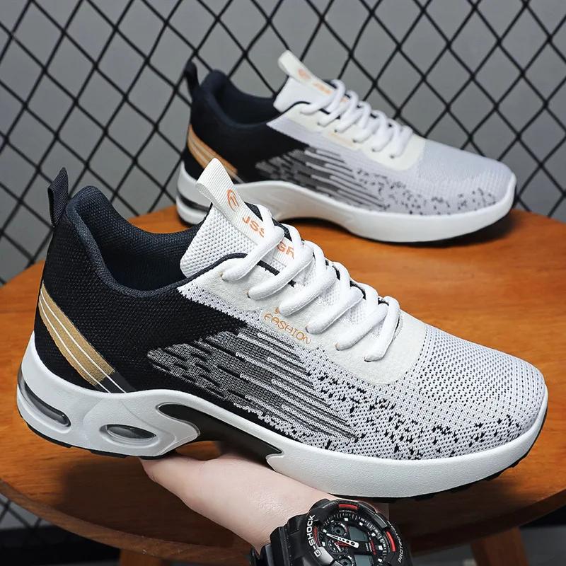 Men's sneakers Mens Breathable Knit Sneakers Soft Sole Comfort Shoes for Sports 2025  shoes