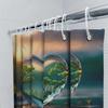 Heart-Shaped Landscape Waterproof Shower Curtain