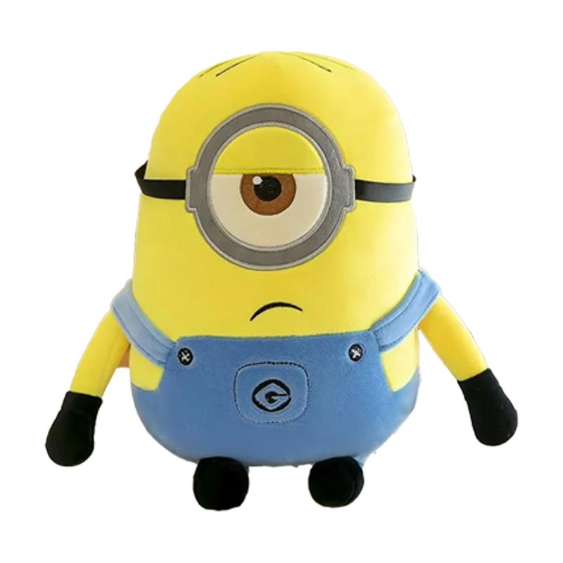 Cute Yellow Minion Plush Toy Bob Stuart Denim Doll Pillow Decoration Kids Birthday Gift