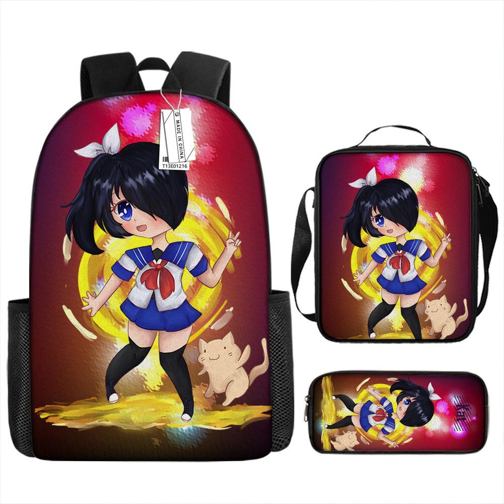 Two-dimensional Gacha Animation Schoolbag Cartoon Primary School Students Schoolbag Children Backpack Anti-splashing Bag