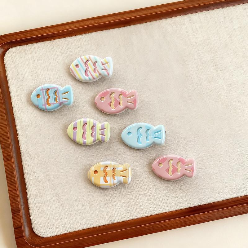 Kremowy kreskówkowy klips do włosów w kształcie ryby - Uroczy i bezpieczny dla kobiet i akcesoriów do włosów dziecka