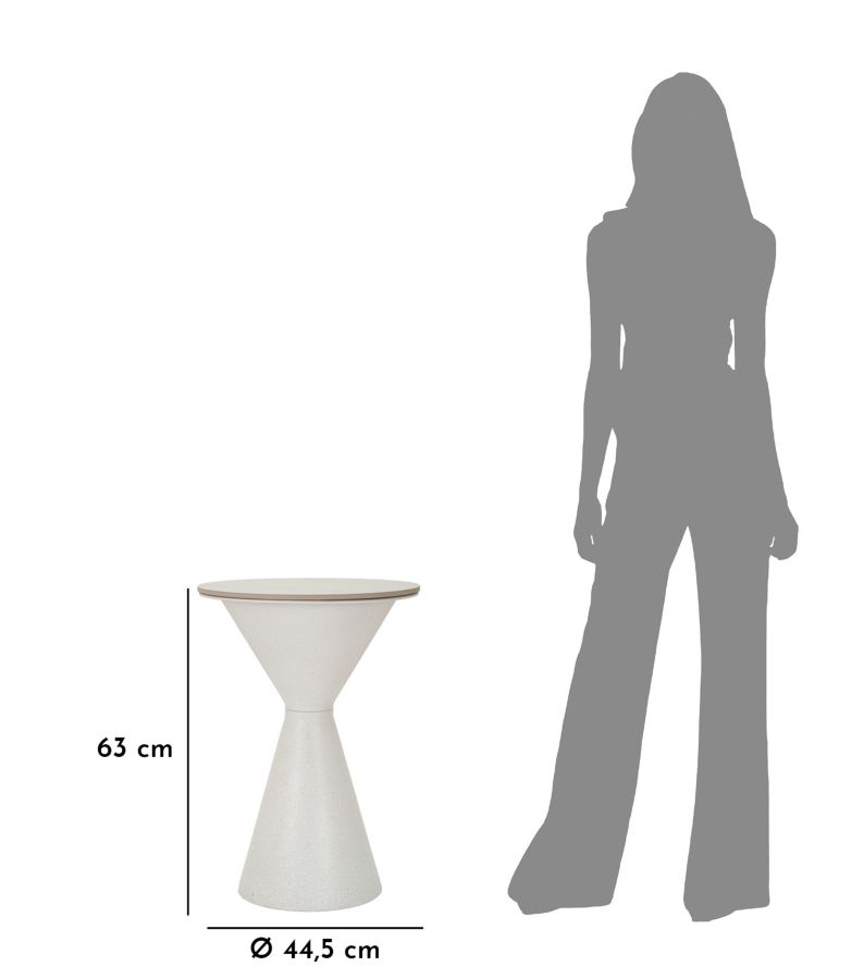 Table White Double Cm Ø 44.5X63