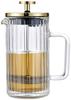 Zaparzacz Do Kawy Herbaty Szklany 600ml French Press Złoty KLAUSBERG KB-7760