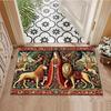 Medieval-style vintage patterned rug, suitable for living room, bedroom, game room, computer room and home décor.