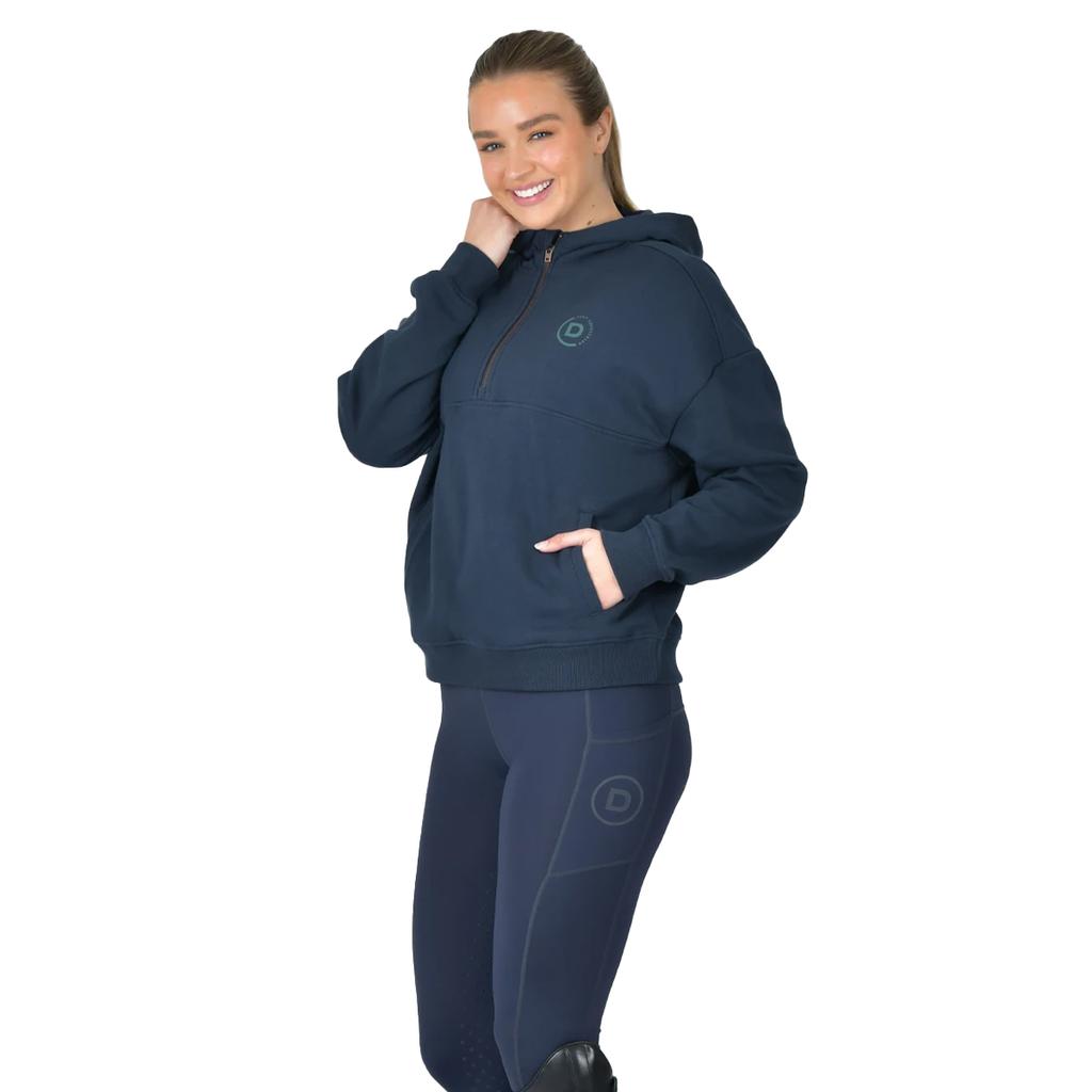 DUBLIN Womens/Ladies Hooded Quarter Zip Fleece Top