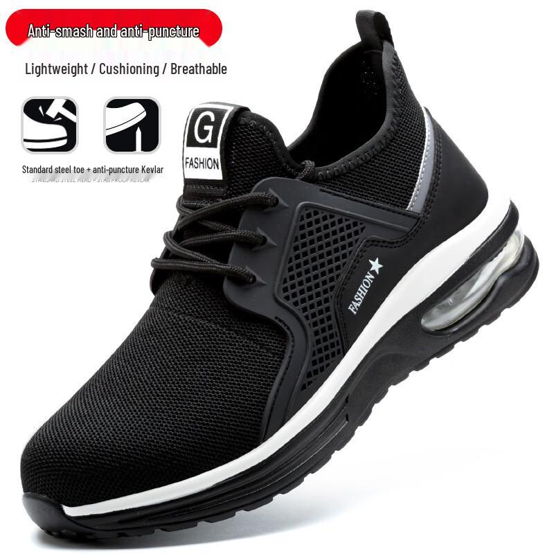 Longchan Men s Steel Toe Anti-Puncture Safety Shoes 36