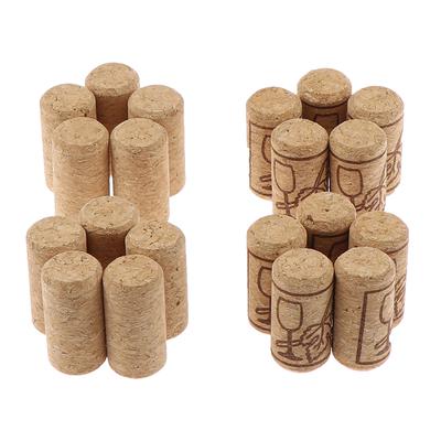 10Pcs/set Wine Stoppers Straight Wood Corks Bottle Plug Bar Kitchen Tools