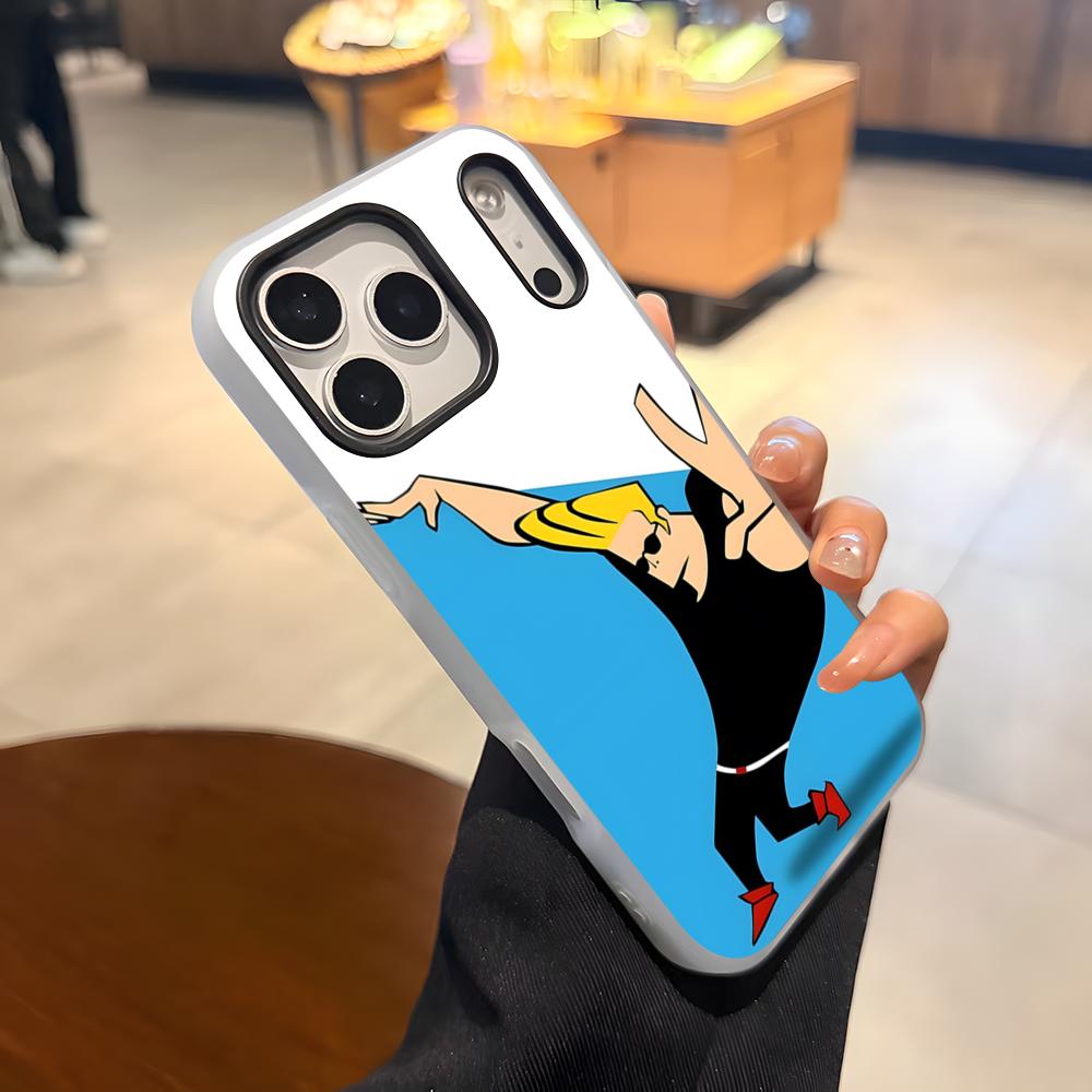 Johnny Bravo Anime Phone Case For IPhone 17 Air 16 E 15 14 Plus 13 12 11 Pro Max Jelly 2 In 1 Protective Case