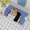 Badezimmer Anti-Rutsch Fleece Bodenmatte - Niedliche Haushalts Handtuch-Textur Türmatte für Toilette und Eingang