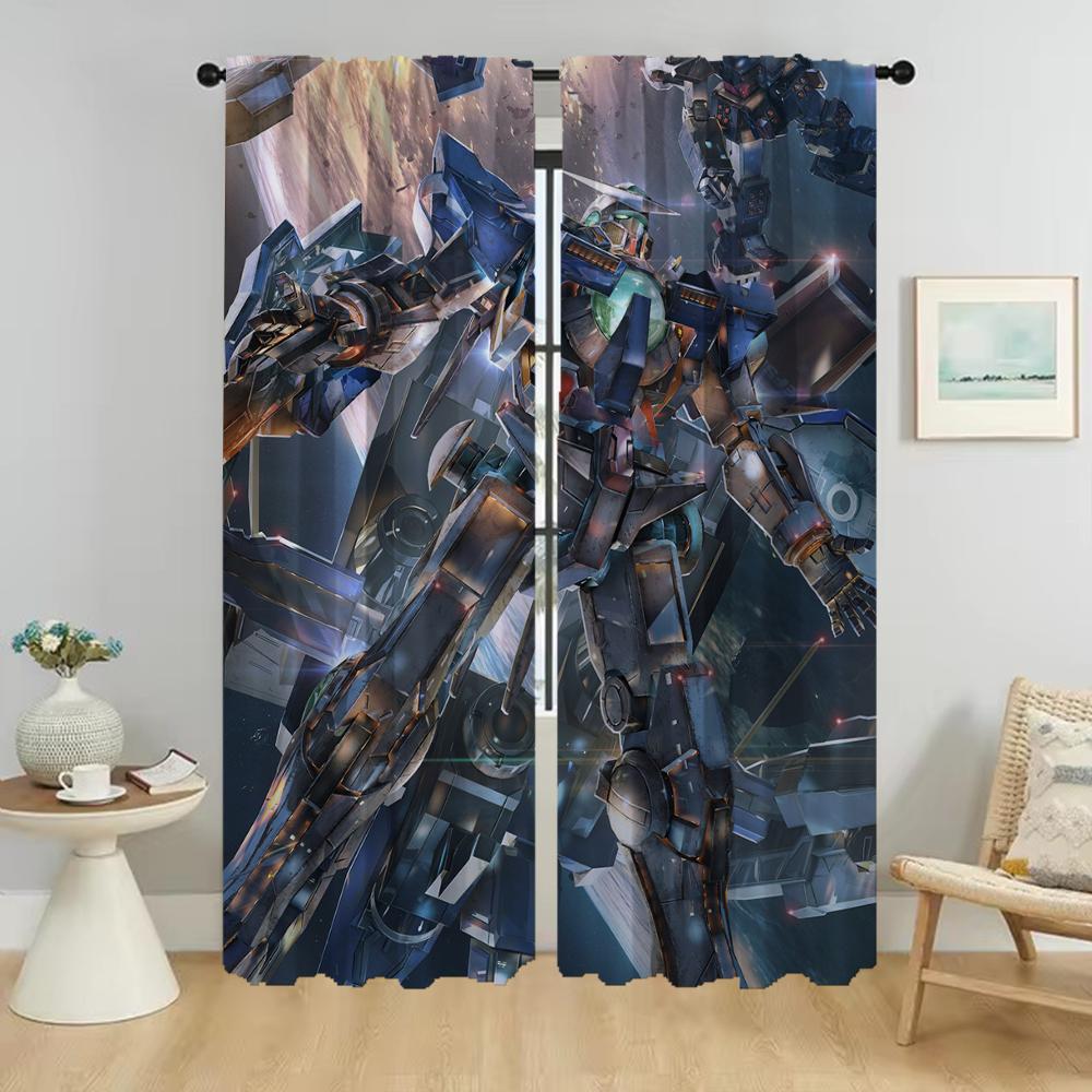 

Gundams Home Interior Curtains for Living Room Window Curtain Tulle for Bedroom Shades Halloween Decoration Curtains 2 Pieces W50xH70cmx2pcs-CL
