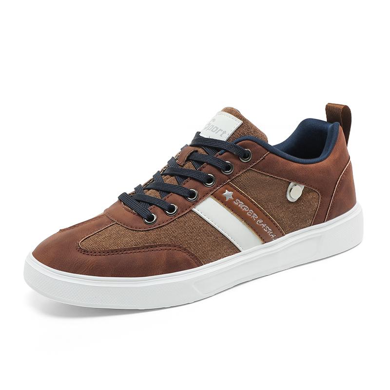 Four Seasons Khaki Men's Skateboard Shoes Comfortable Breathable Flat Sneakers Man Retro Low-Cut Casual Shoes for Men Size 39-47