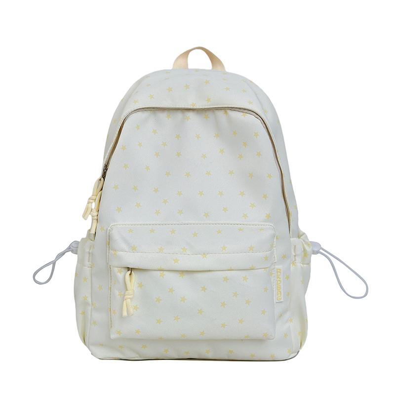 Star Print Backpack Student Schoolbag Large Capacity Women's Backpack