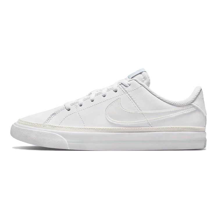 Nike Court Legacy Leather Comfortable Versatile Durable Breathable Low-Top Kids Sneakers Kids Sneakers White DA5380-114