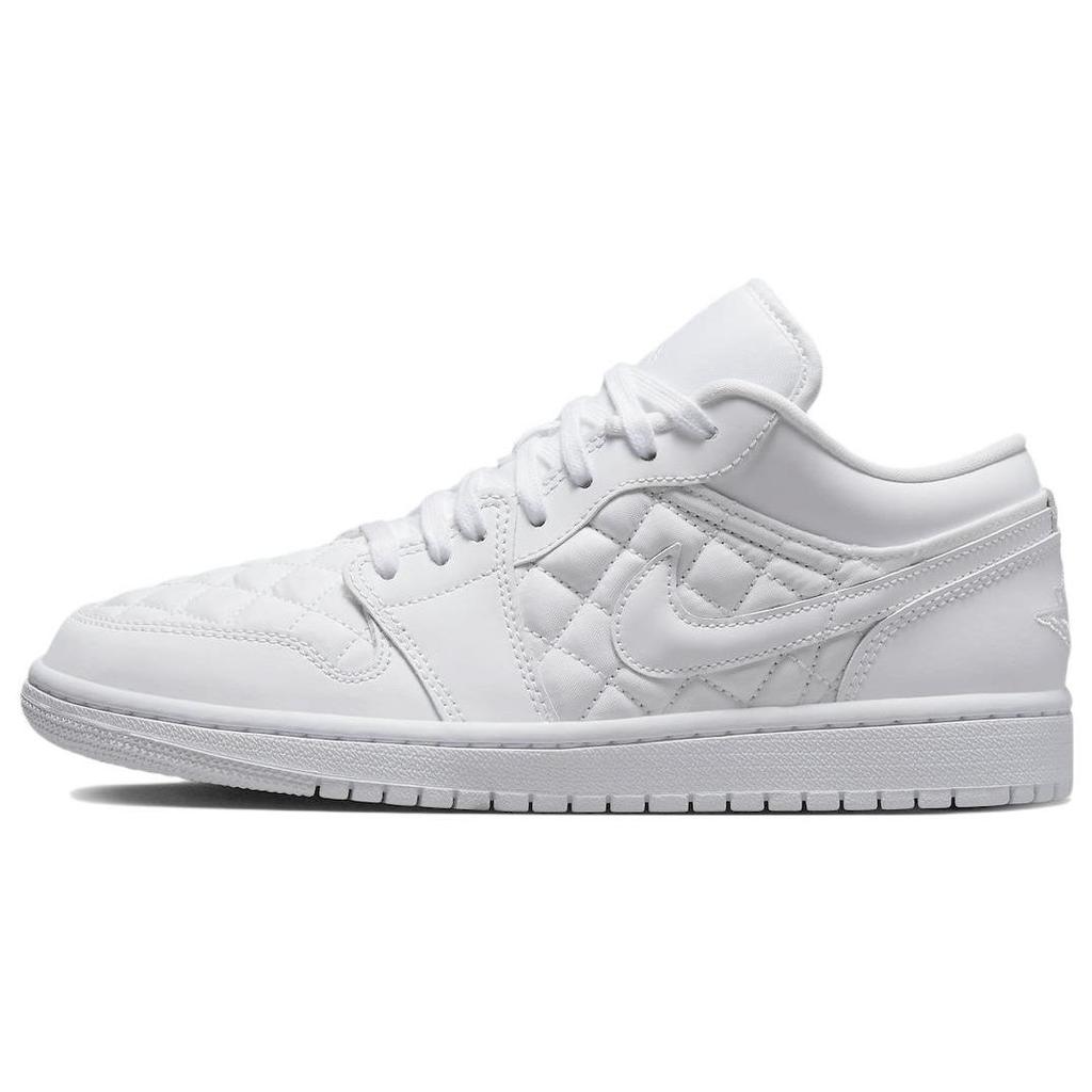 Air Jordan 1 Low Triple White Quilted Women Sneakers DB6480-100