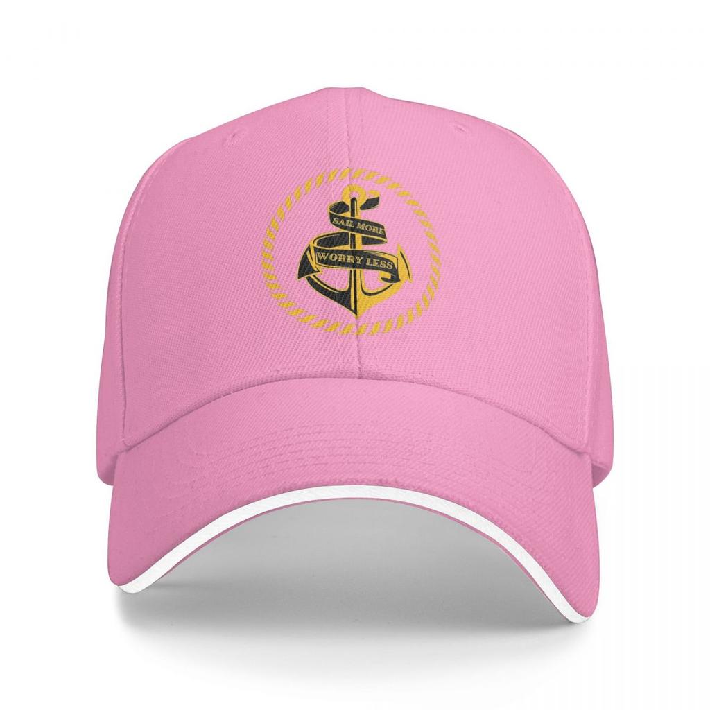 Unisex Baseball Hats Sail More Worry Less Nautical Captain Anchor Streetwear Sports Baseball Caps Hip Hop Cap Casquette Hats
