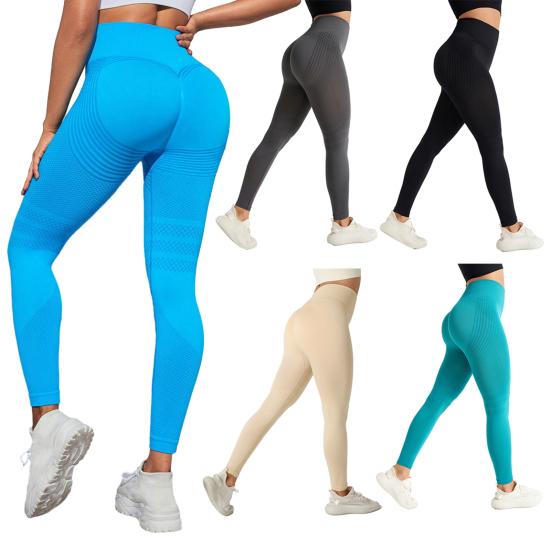 Kadın Yoga Taytları Karın Kontrolü Kalça Kaldırıcı Yüksek Belli Dikişsiz Egzersiz Sıkı Pantolonlar Esnek Vücut Şekillendirici Kompresyon Pantolon