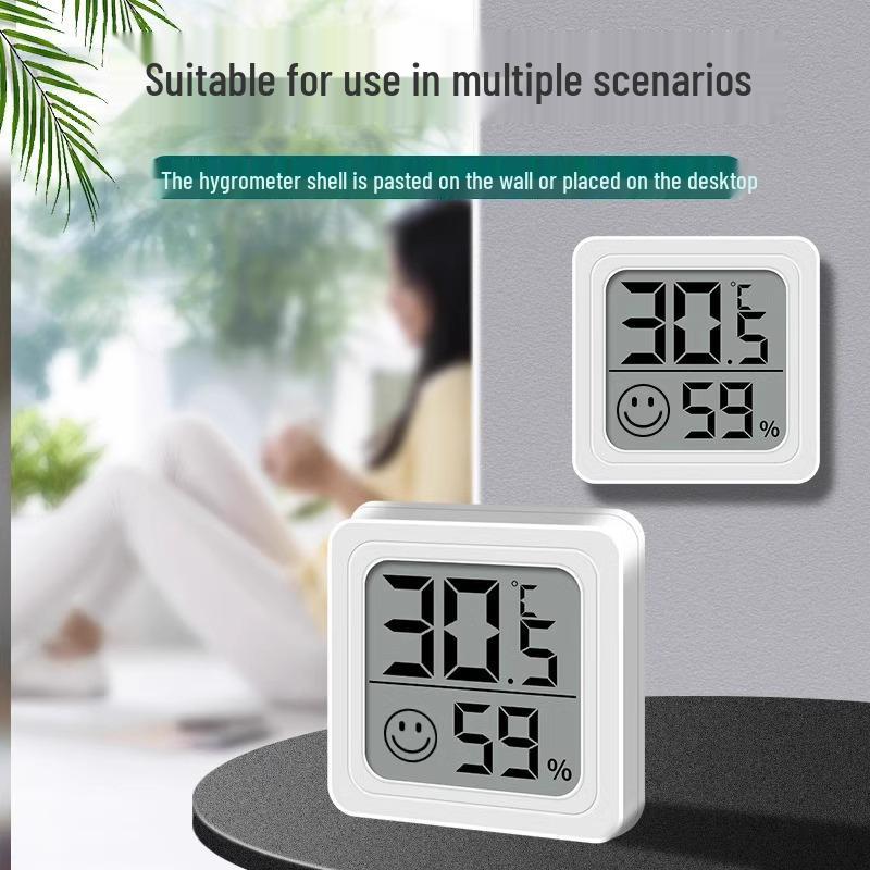 High-Precision Electronic Wall-Mounted Indoor Thermometer & Hygrometer for Baby Rooms & Fridges