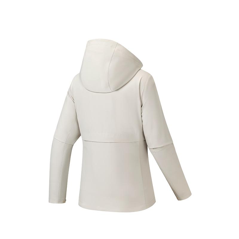 Anta Training Series Solid Color Warm Simple Hooded Thick Jacket Women Jacket 162547603-1