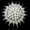 Elegant Alloy Pearl Sunflower Brooch - Hot Selling Women's Bridal Brooch B893