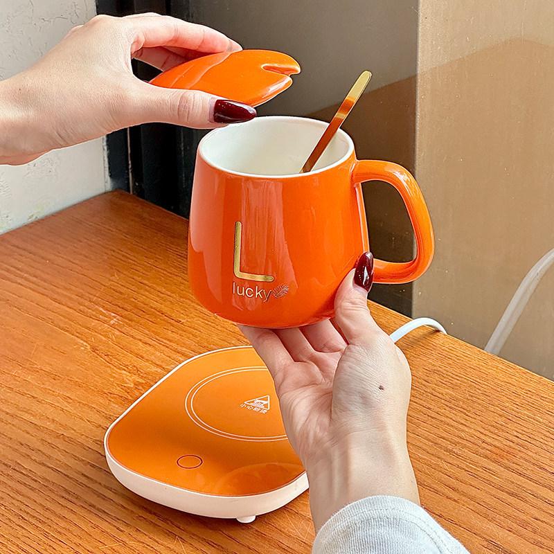 55° Constant Temperature Coffee Warmer - Year of the Horse Gift Set with Logo Towel
