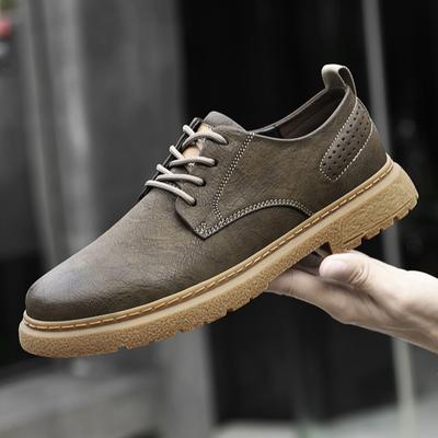 Fashion Luxury Brand Men Comfortable Two-layer Leather Fashionable Casual Leather Shoes Autumn Men Outdoor Lace Up Cowhide Oxford Shoes