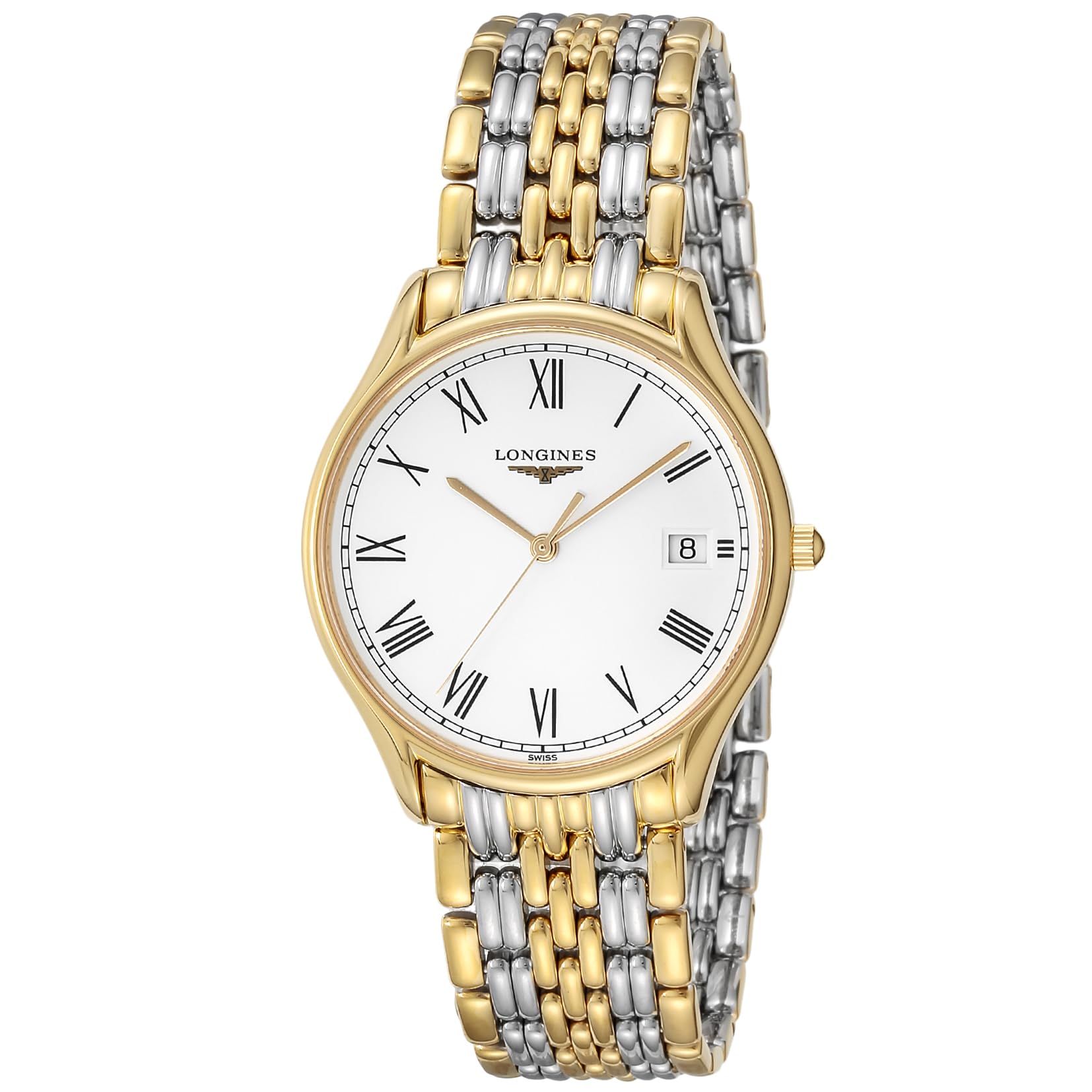 

Watch LYRE Quartz Waterproof for Daily Use Sapphire Glass White Dial Stainless Steel Silver x Gold [Longines] Men s L4.759.2.11.7 [Used] білий