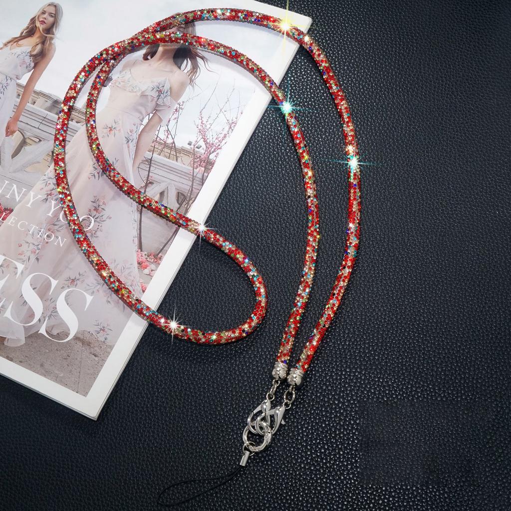 New Luxury Crystal Rhinestone Phone Lanyard Bright Bling Bling Phone Case Chain Straps Phone Anti-lost Rope Phone Accessories