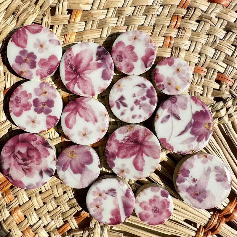 100g Ceramic Mosaic Tiles Piece DIY Mosaic Making Stones for Craft Arts Home Wall Decoration Arte Leaf Petal Shape 917