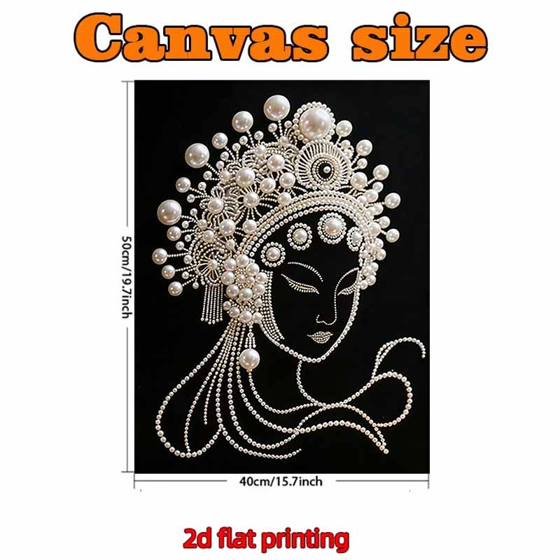 Kit Pittura Diamante Opera Perla Fai da Te 15.7x19.6 pollici Kit Pittura Diamante Gem Art Senza Telaio per Adulti Idea Regalo Decorazione Murale Casa